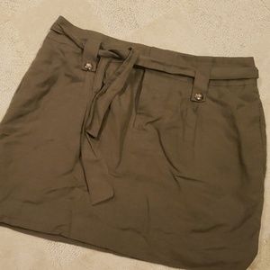 Army green skirt